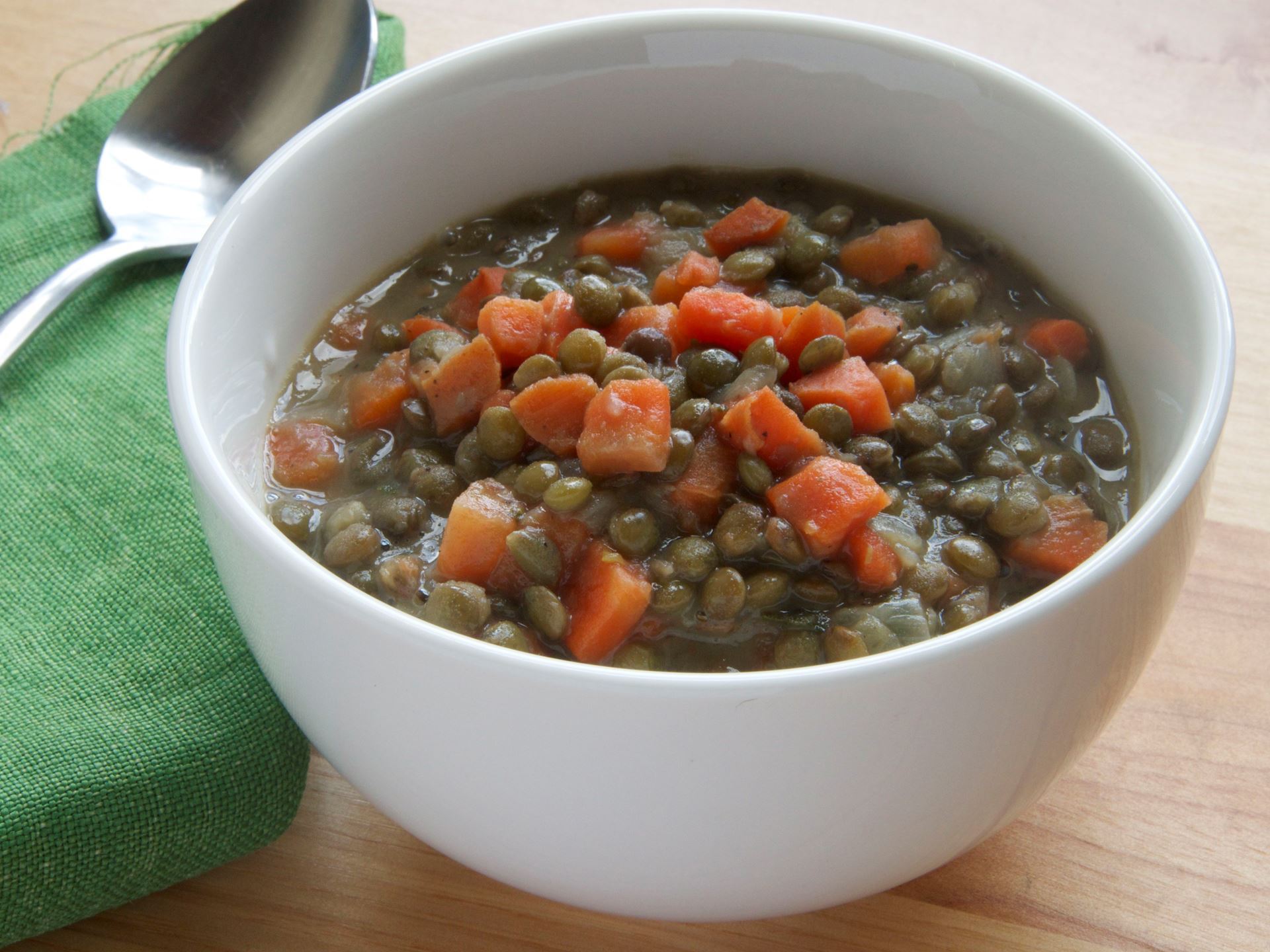 Picture of Braised French Green Lentils with Chicken Broth and White Wine -- 16 oz