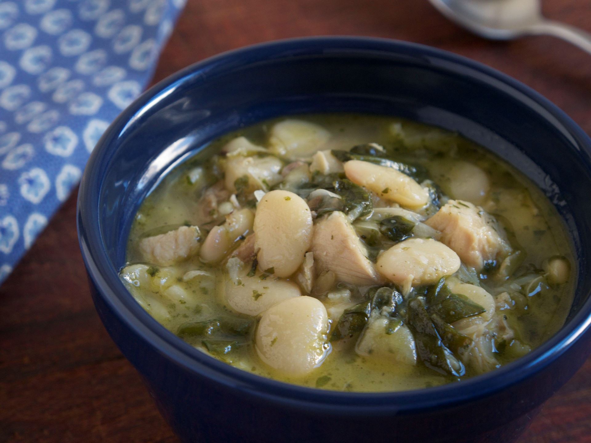 Picture of Frozen -- Baby Lima Bean Minestrone with Chicken, Greens and Rosemary -- 22 oz.