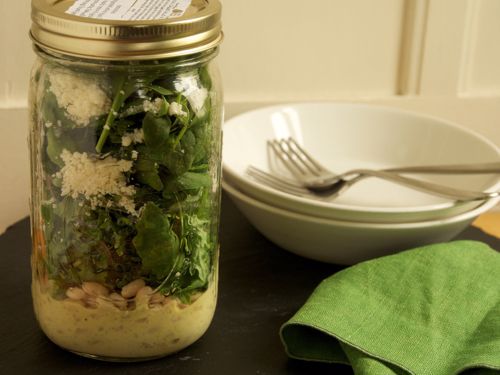 Picture of Kale Caesar Salad in a Jar