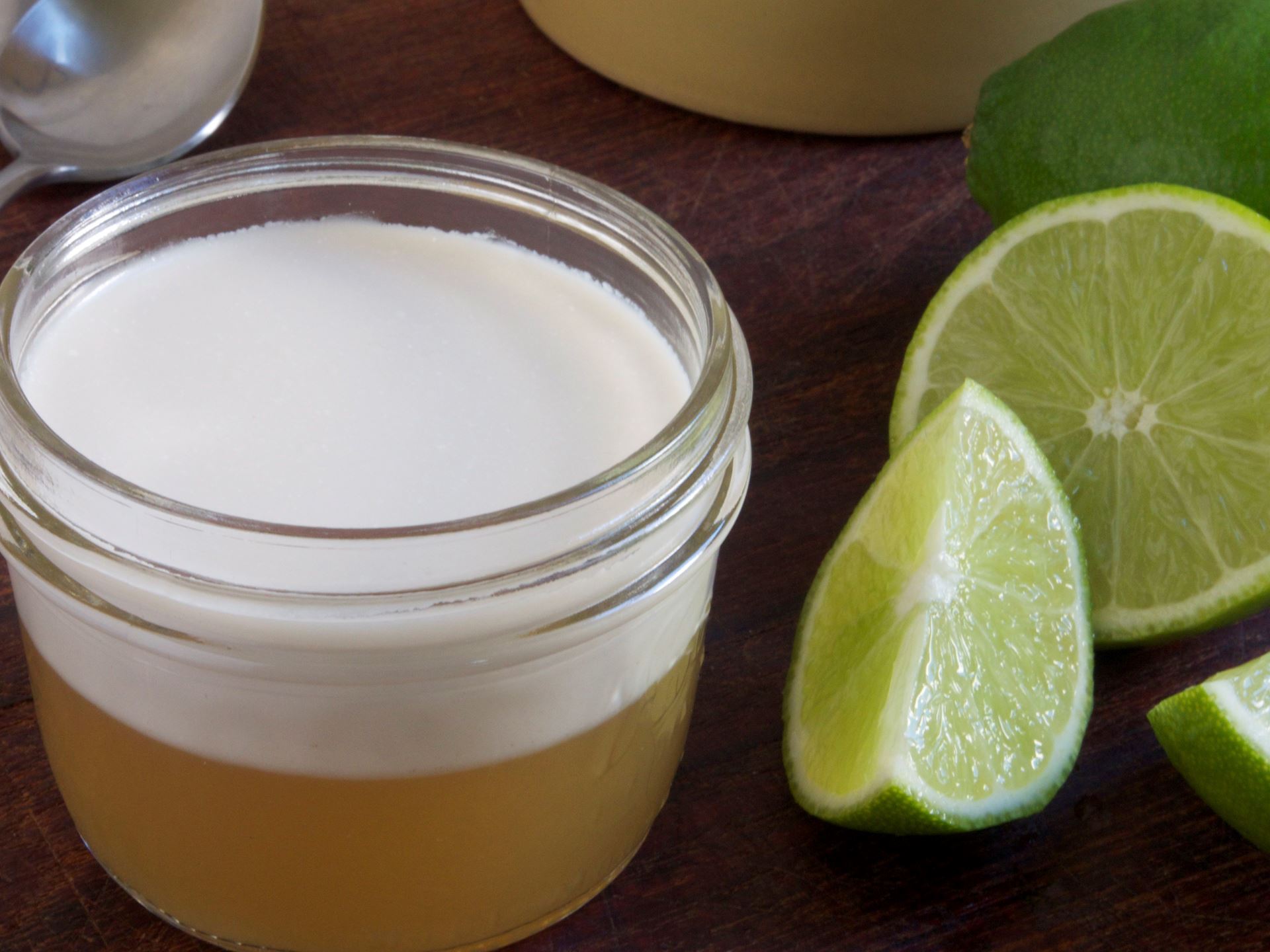 Picture of Lime Gelatina with Coconut Cream -- 8 oz.