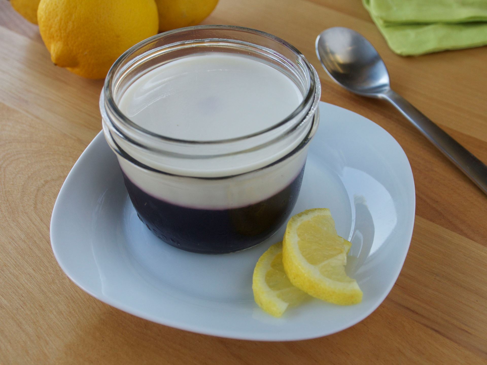 Picture of Blueberry Gelatina with Lemon Coconut Cream -- 8 oz
