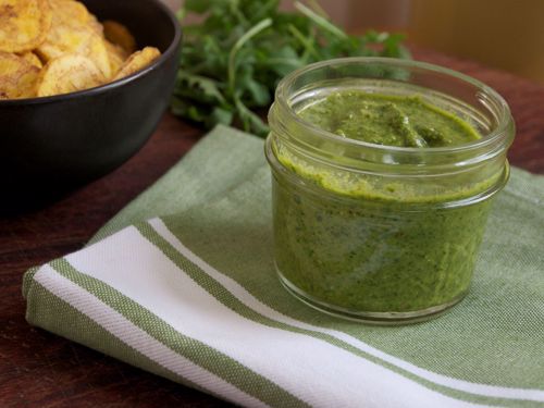 Picture of Arugula Pesto with Crispy Walnuts and Parmigiano (Vegetarian)