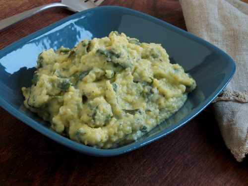 Picture of Frozen -- Creamy Polenta With Spinach and Cheddar 