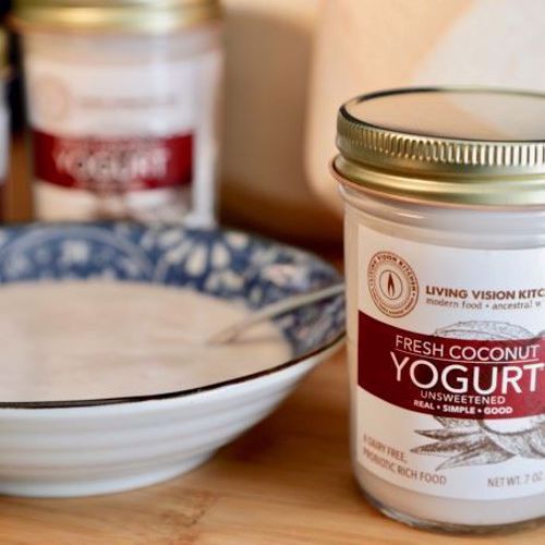 Picture of Living Vision Kitchen PINT Fresh Coconut Yogurt. 