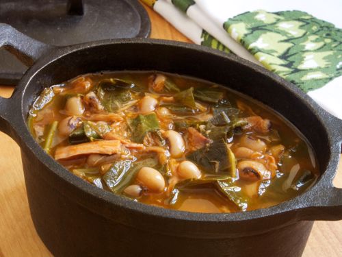Picture of Frozen -- Black-Eyed Pea and Pastured Pork Stew with Collard Greens 22 oz.