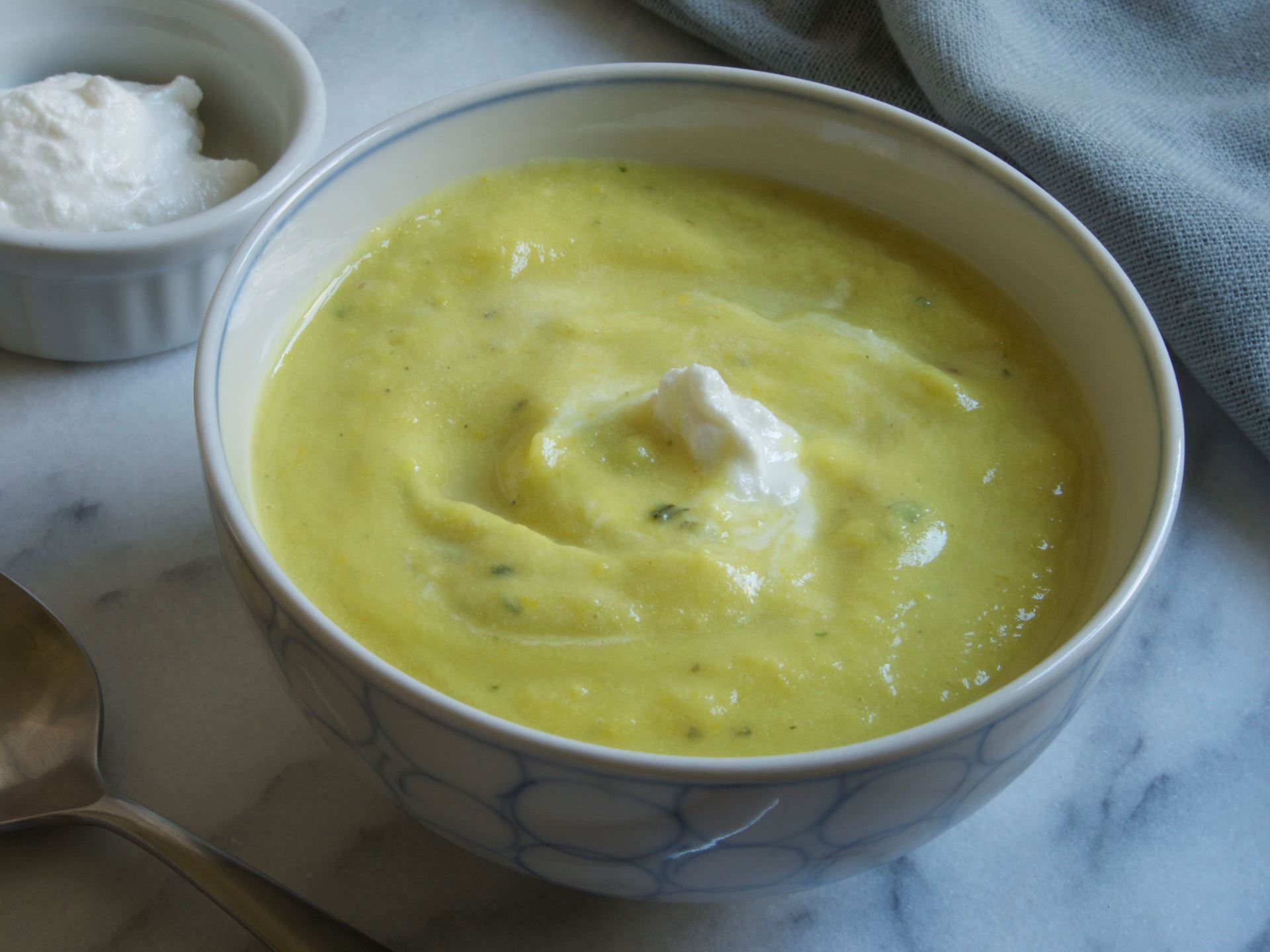 Picture of Frozen -- Golden Summer Squash Soup with Macadamia Nut Butter