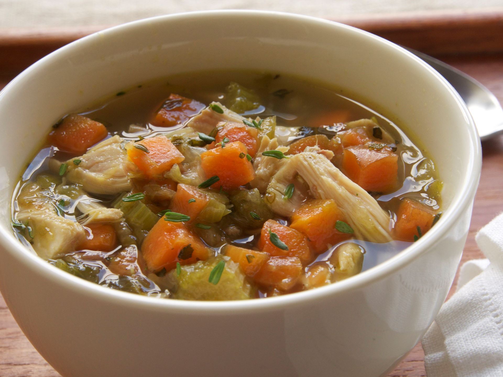 Picture of Chicken Vegetable Soup with Fresh Herbs (Mirepoix) -- 22 oz