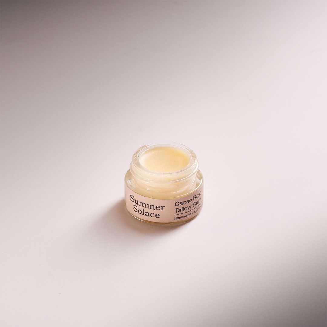 Picture of Summer Solace Cacao Rose Cuticle, Lip, and Brow Balm - Regenerative Tallow™