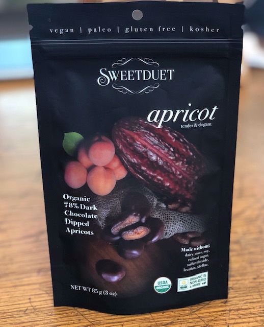Picture of Sweetduet Organic 78% Chocolate Dipped Apricot