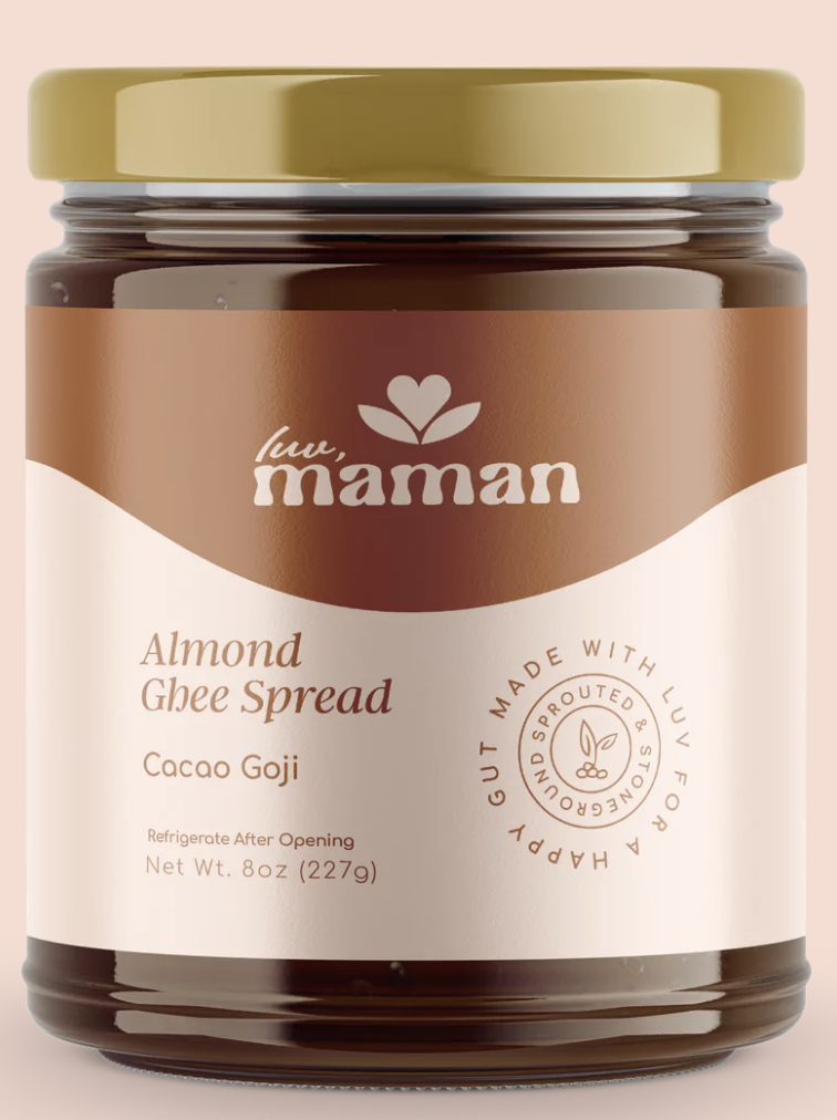 Picture of Luvmaman Almond Ghee Spread 8oz Jar. SPECIAL OFFER! 20% off, until supplies last.