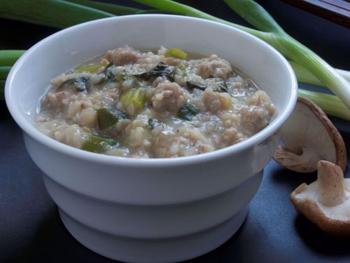 Picture of Pork Congee with Shiitakes and Baby Bok Choy -- 22 oz