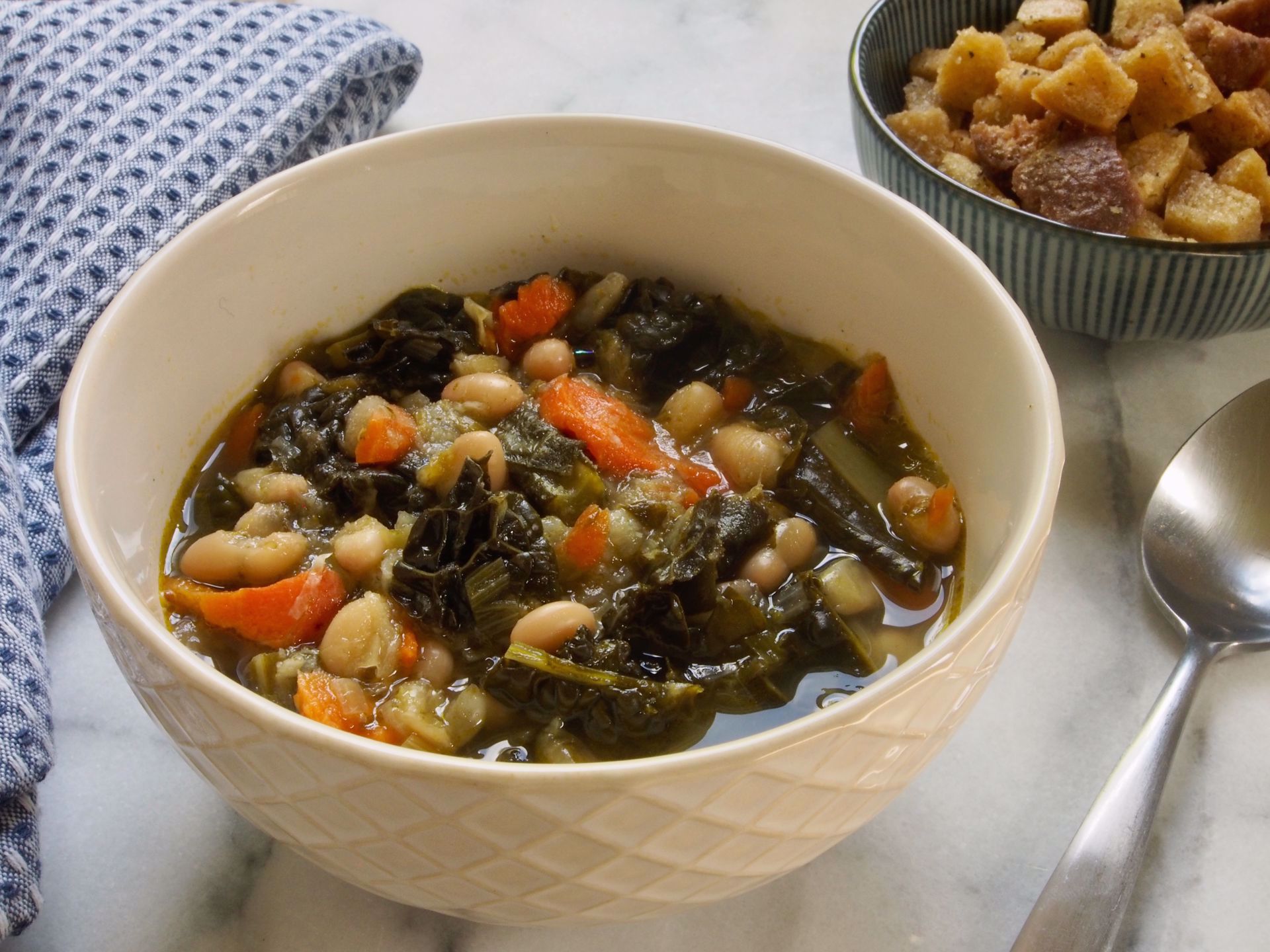 Picture of Country Vegetable Soup with Seasonal Herb Puree (Vegan) -- 22 oz