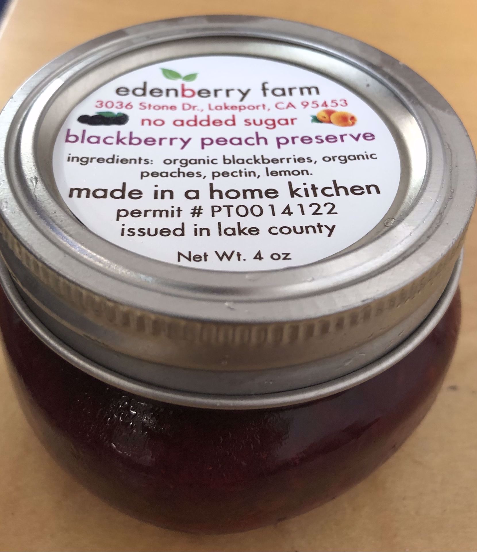 Picture of Edenberry Farm Blackberry Peach Preserve