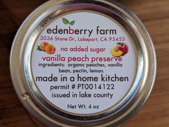 Picture of Edenberry Farm Peach & Vanilla Preserve