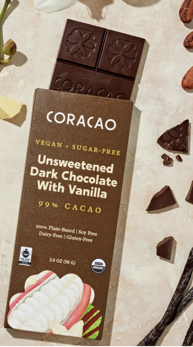 Picture of Coracao Chocolate 99% Unsweetened Dark Sugar Free Chocolate