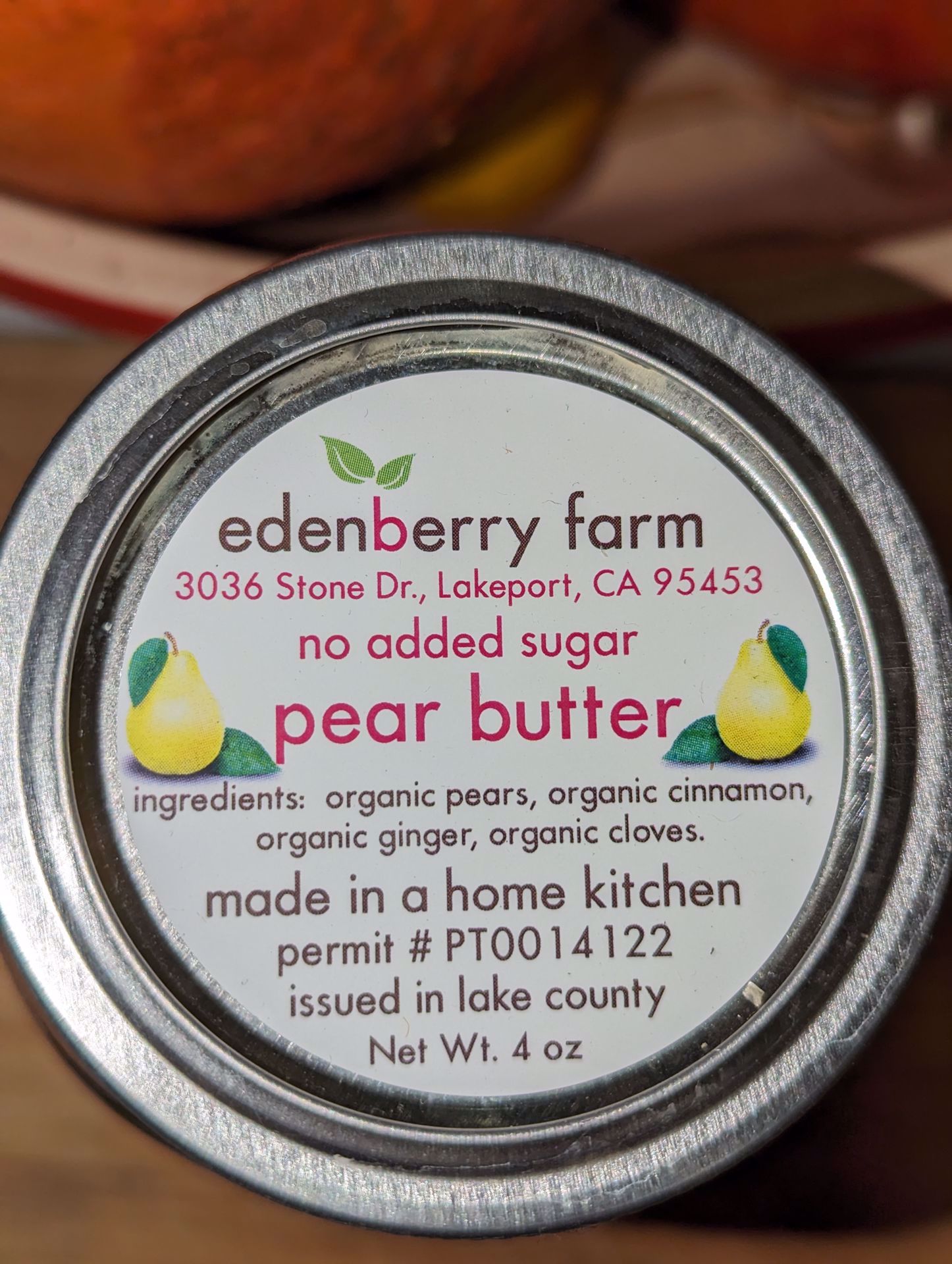 Picture of Edenberry Farm Pear Butter