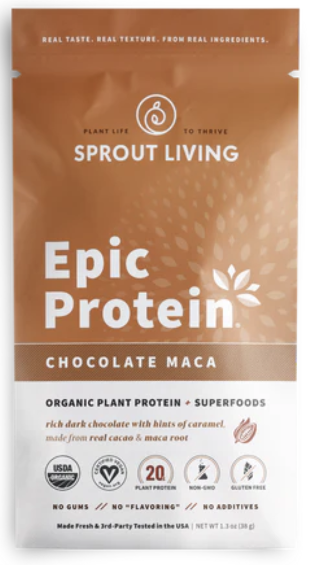 Picture of Sprout Living Epic Protein Chocolate Maca -Single Serving Packet-