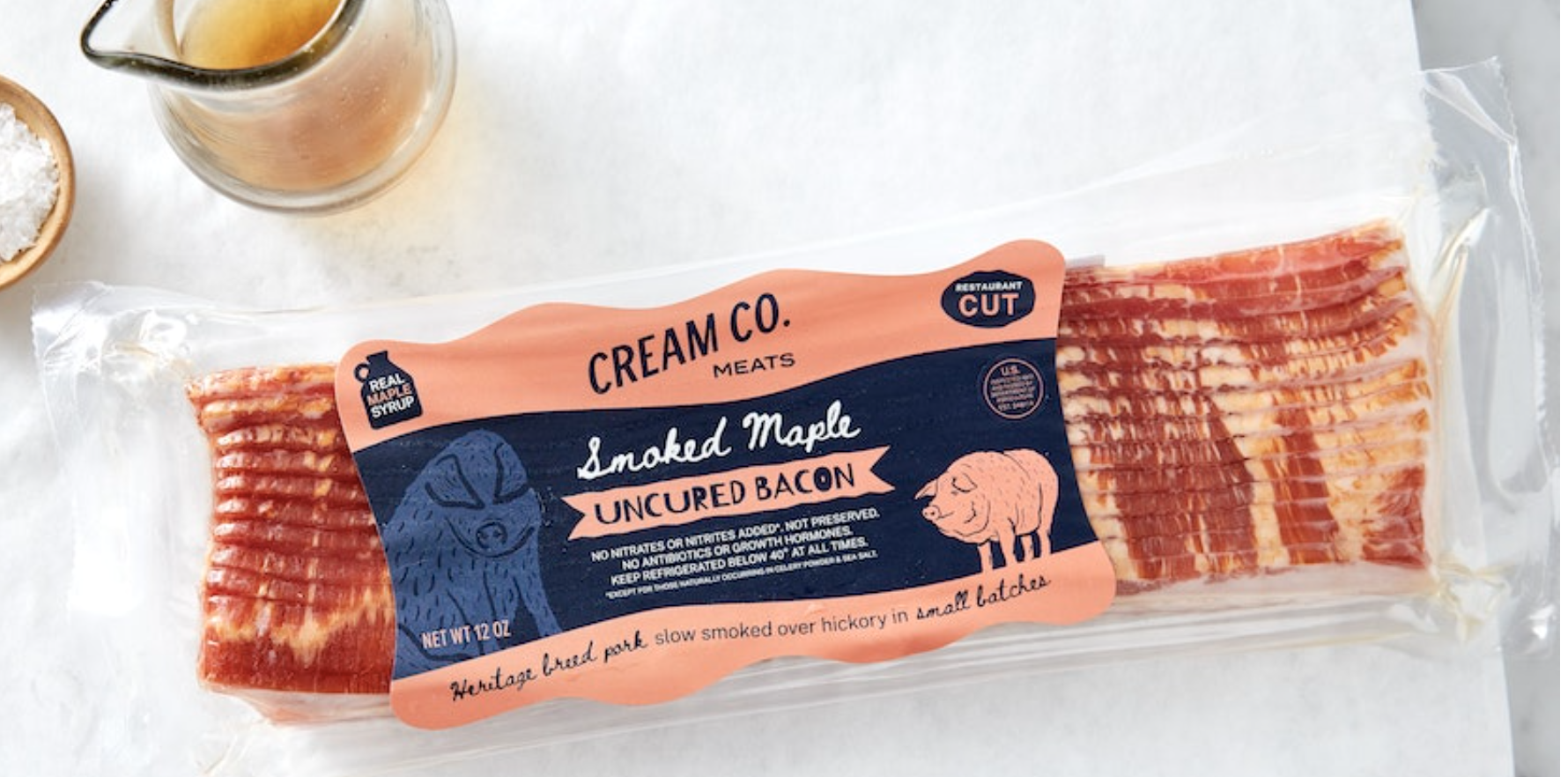 Picture of Cream Co. Meats -Smoked Maple Pork Bacon - Sliced 8 oz