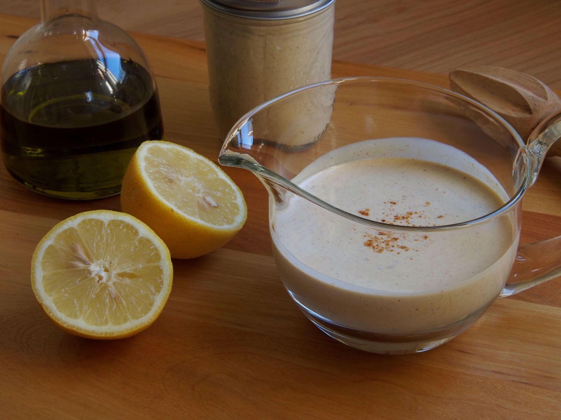 Picture of Frozen -- Tahini Yogurt Sauce with Lemon (Vegetarian) -- 8 oz