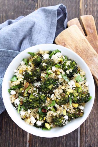 Picture of Roasted Broccoli and Quinoa Salad with Pepitas and Feta (Vegetarian) -- 16 oz