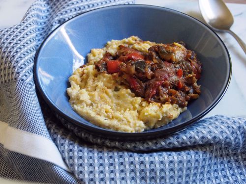 Picture of Frozen -- Creamy Polenta Pie with Ratatouille