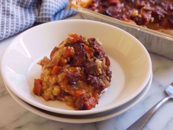 Picture of Frozen -- Beef Osso Bucco Over Risotto