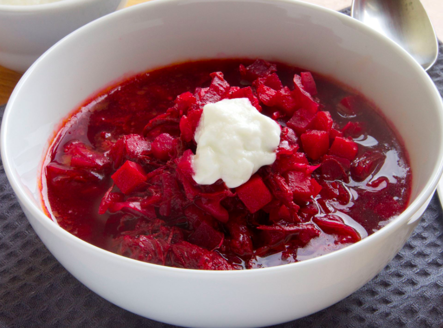 Picture of Beet Borscht with Shredded Beef -- 22 oz