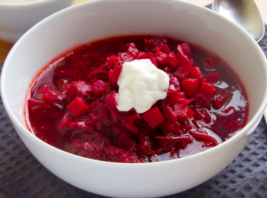 Picture of Frozen -- Beet Borscht with Shredded Beef -- 22 oz