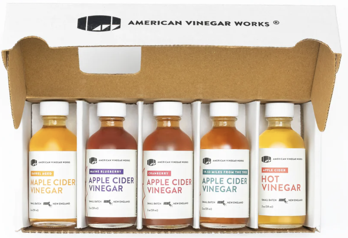 Picture of American Vinegar Works-Essentials Plus Vinegar Sampler Size Pack (5 Bottles)-
