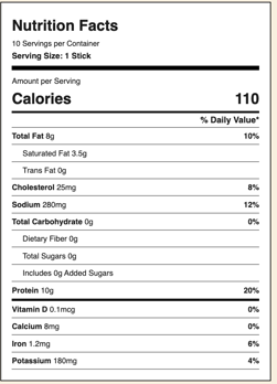 Picture of Grazly- Plain Beef Meat Sticks | 1 stick-