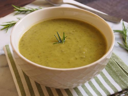 Picture of Frozen -- Puréed Lima Bean, Greens and Herb Soup with Lemon (Vegan) -- 22 oz