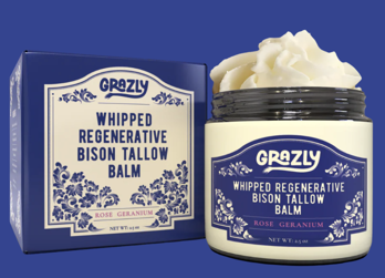Picture of Grazly-Whipped Bison Tallow & Manuka Honey Moisturizing Balm-Rose Geranium-