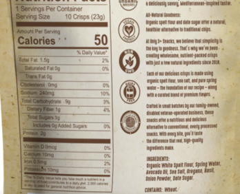 Picture of Only 3 Snacks -Italian Herbs Crisps-