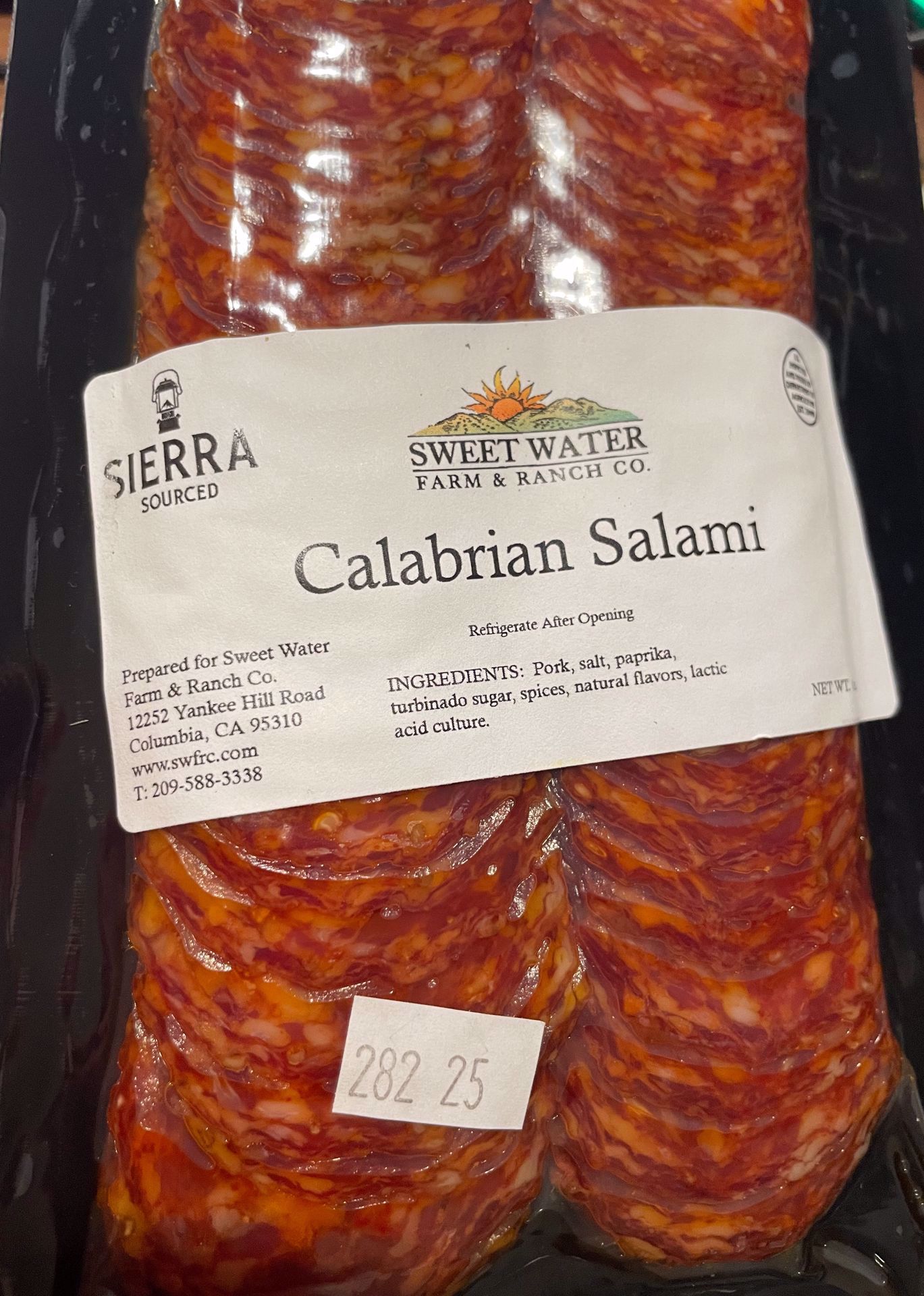 Picture of Sweet Water Farm & Ranch Co -Calabrian Salami- Sliced 4 oz - copy