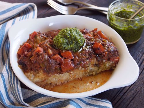 Picture of Frozen -- Beef Osso Bucco Over Risotto