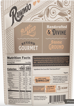 Picture of Rawmio  Unsweetened Raw Chocolate Hearts - 100% Cacao