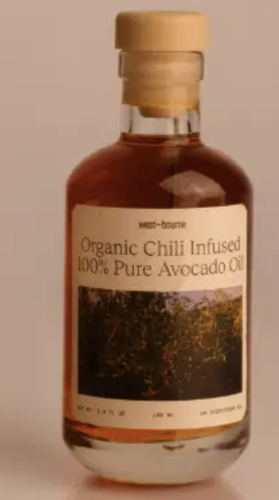 Picture of West Bourne -100 Ml Organic Chili Infused 100% Pure Avocado Oil-