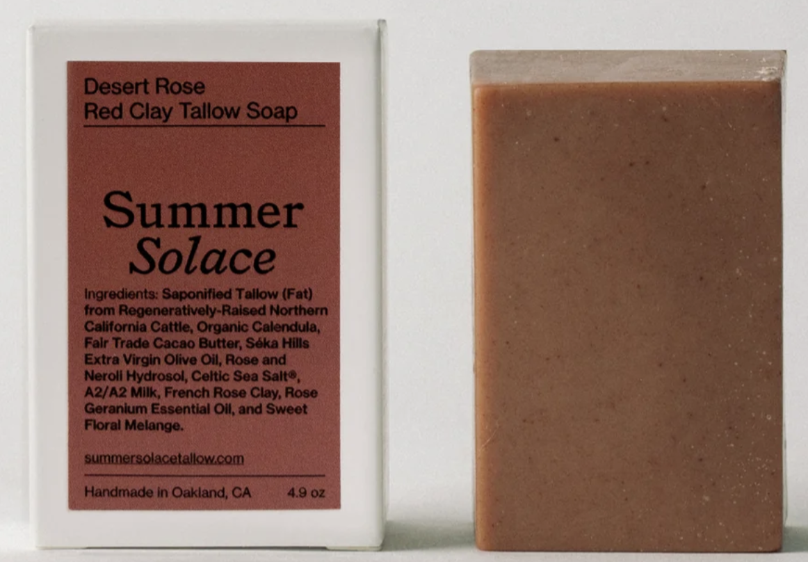 Picture of Summer Solace Desert Rose Red Clay Tallow Bar Soap