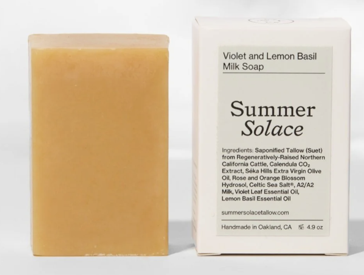 Picture of Summer Solace Violet and Lemon Basil Milk Soap - Regenerative Tallow™