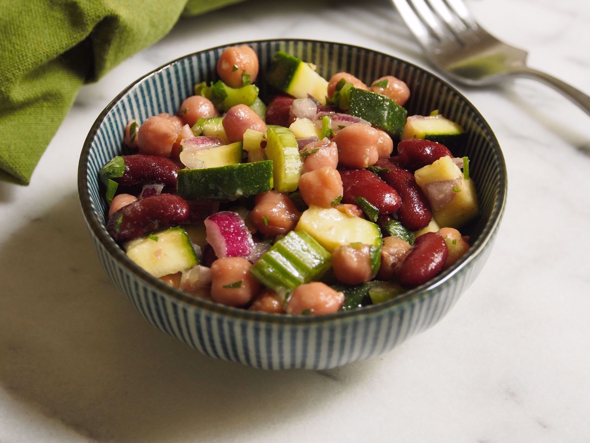Picture of Two Bean  Zucchini Salad  -- 16 oz