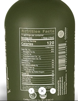 Picture of Dr. Cowan's Garden 1200+ Polyphenol Organic Extra Virgin Olive Oil