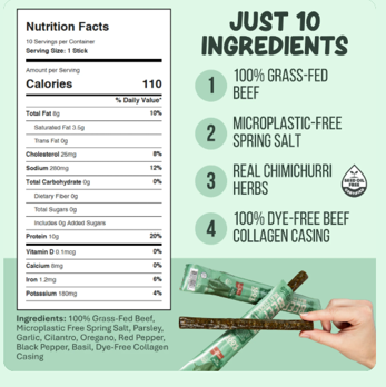 Picture of Grazly- Chimichurri Beef Meat Sticks | 1 oz meat stick