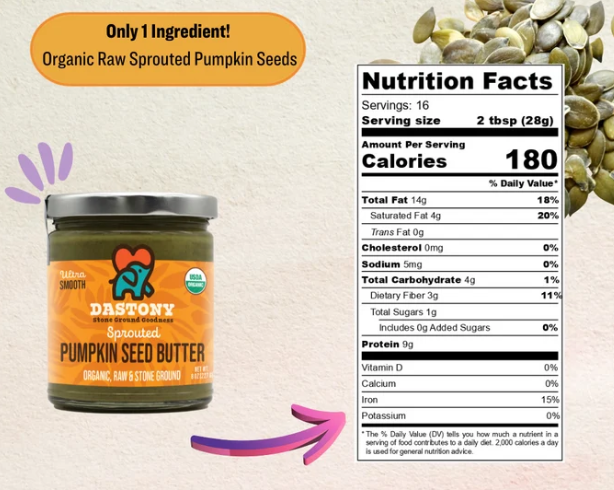 Picture of Dastony-Sprouted Pumpkin Seed Butter-