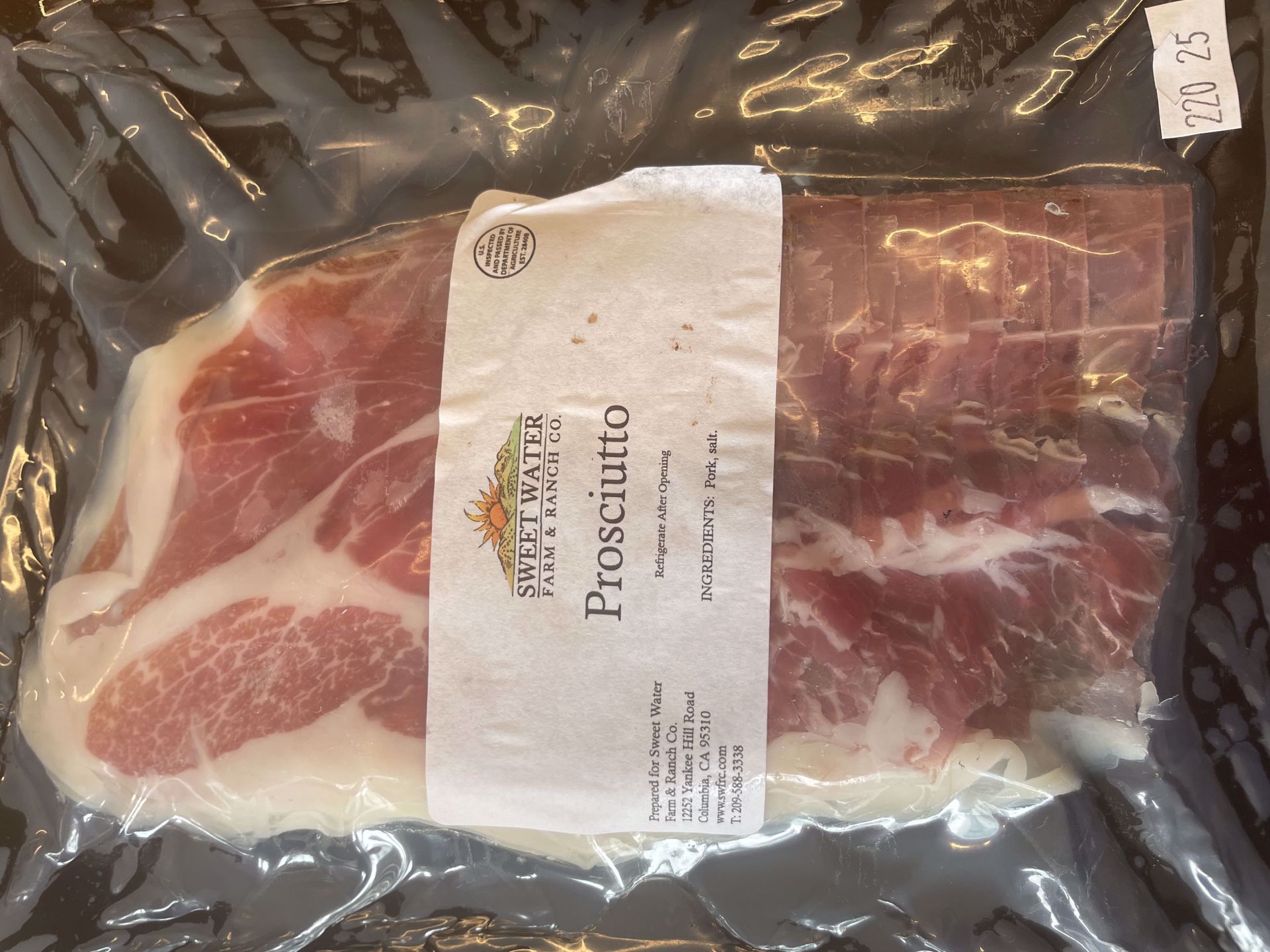 Picture of Sweet Water Farm & Ranch Co -Prosciutto sliced 4 oz