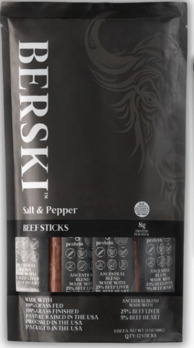 Picture of BERSKI Beef Sticks - Salt and Pepper| 12 Pack Pouch 1 oz each